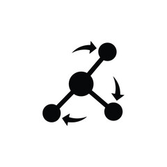 Viral Share Symbol Icon. Content Sharing Arrows.