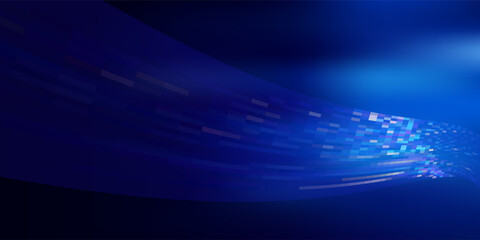 Digital Transformation Concept with Futuristic Data Flow and Smart Technology Visualization. Abstract Big Data, Artificial Intelligence AI, and Automation Design. Tech and Science Vector Illustration.