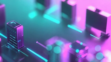 Smart city illuminating digital network connections and data flows - Powered by Adobe