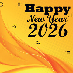 Happy New Year Vector Holiday Template Festive Background