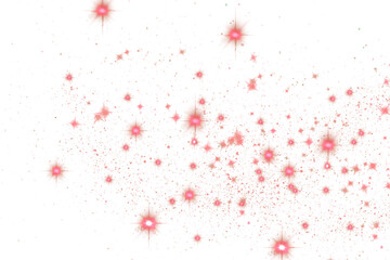 Red glitter sparkles and stars
