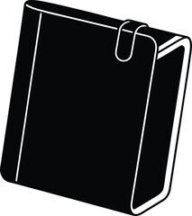 Travel Diary Notebook Minimal Line Art Vector Illustration Isolated on White Background