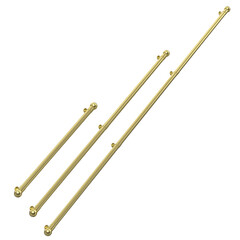 3D rendering illustration of some wall mounted stair handrails