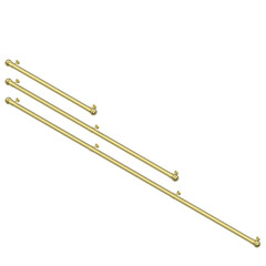 3D rendering illustration of some wall mounted stair handrails