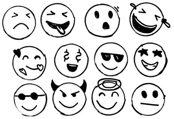 Emoticon icon logo vector design template