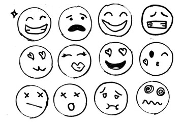Emoticon icon logo vector design template