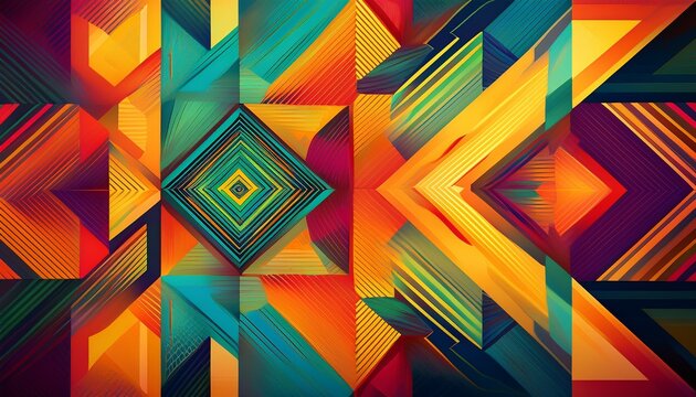 vibrant geometric pattern design