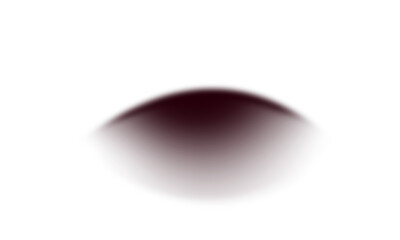 Soft dark shadow gradient isolated on white background, abstract blurred oval drop shadow design element for mockups, product display, or digital composition enhancement.