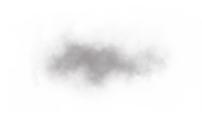 Soft gray smoke cloud texture isolated on white background, light mist or fog effect for digital design, airy dust and vapor overlay, abstract atmospheric illustration element.