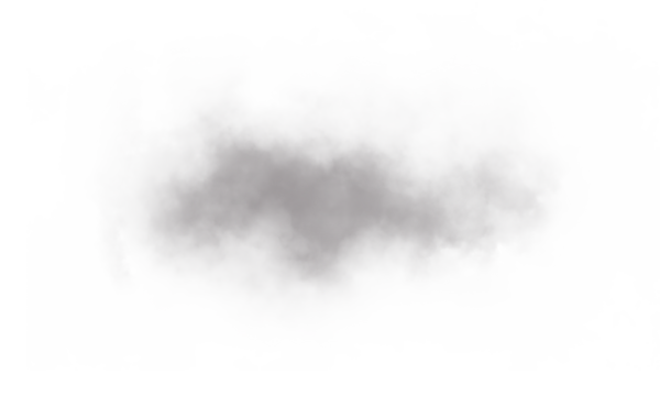 Soft gray smoke cloud texture isolated on white background, light mist or fog effect for digital design, airy dust and vapor overlay, abstract atmospheric illustration element.