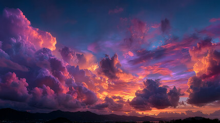 Fototapeta premium sunset in the mountains