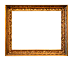 retro horizontal carved wood picture frame cutout