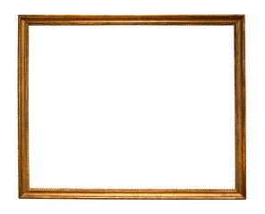 vintage horizontal narrow golden picture frame