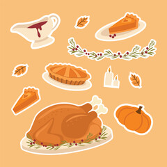Thanksgiving Food Sticker Set