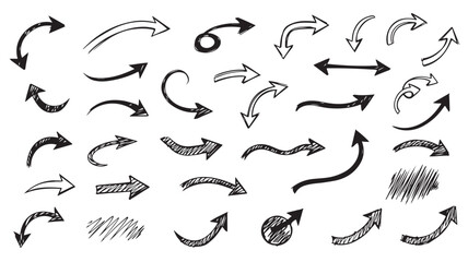 A hand-drawn set of flying bird silhouettes and feather icons for a seamless nature vector pattern design