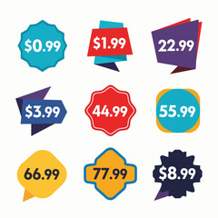 vector sale stickers