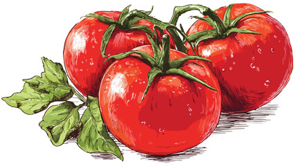 Vibrant Tomato Food and Drink Vector Collection for Healthy Lifestyle