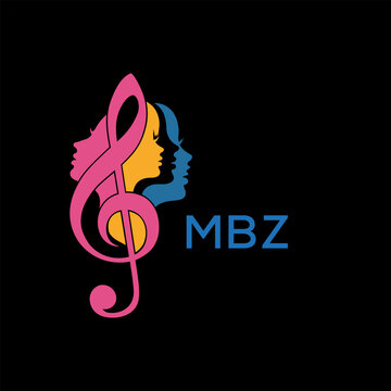 Creative Feminine Music Logo with Treble Clef and Colorful Female Silhouettes &ndash; MBZ  Later Logo, Beauty and Art Concept

MBZ music logo, MBZ treble clef, MBZ  feminine logo, MBZ  female silhouette, MB