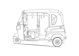 Auto Rickshaw Line Art Multiple Views of Tuk Tuk Vector Illustration,
CNG Three Wheeler Outline Drawing Front, Side, and Rear Views,
Detailed Tuk Tuk Vector Auto Rickshaw Minimal Line Artwork.