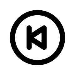 Previous track icon vector UI