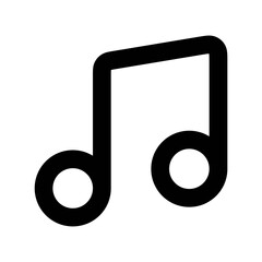 Music note icon vector UI