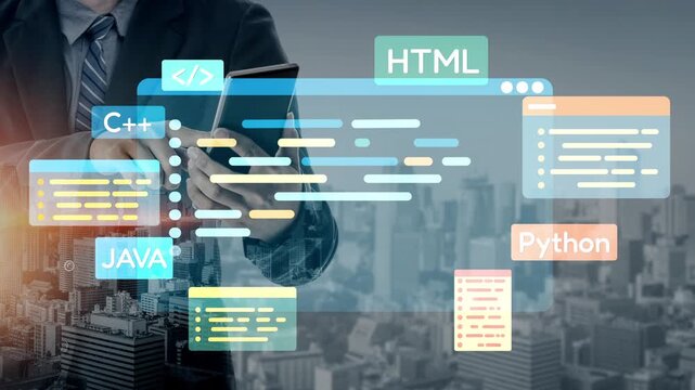 Software development with coding overlays, programming languages, developer tools, mobile app creation, and advanced programming for digital product development and software solutions. Muxer