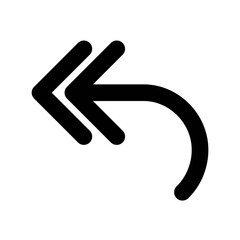 Reply all icon vector UI