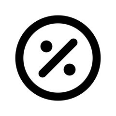 Percentage icon vector UI