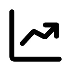 Upflow chart icon vector UI