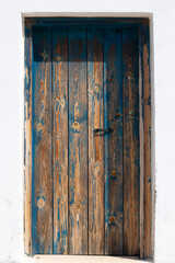 wooden door of little chapel