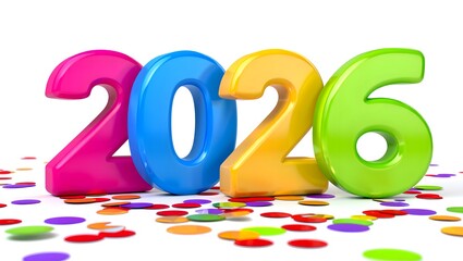 Colorful 2026 New Year Celebration Design
