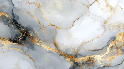 Elegant marble texture with gold veins and swirls