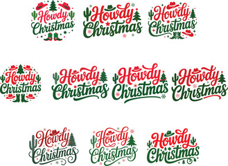 Howdy Christmas SVG Western Christmas