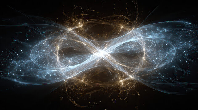 Abstract cosmic energy nebula with glowing light patterns