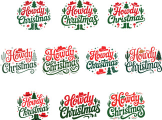 Howdy Christmas SVG Western Christmas