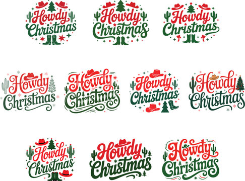 Howdy Christmas SVG Western Christmas