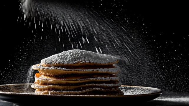 hand dusting powdered sugar