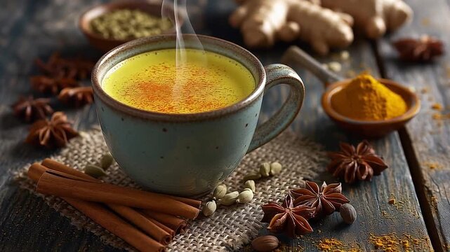spiced turmeric latte