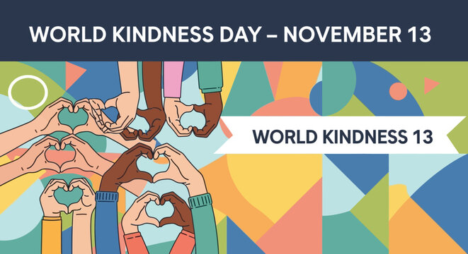 World Kindness Day November 13 Hands Forming Hearts.