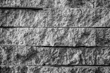 Textured Rock Wall in Black and White.