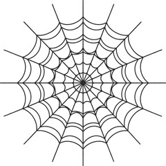 Decorative Spider Web Vector Illustration