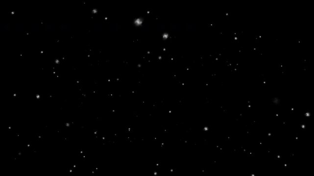 Realistic snowfall flying into the viewer's face. Seamless loop animation. Alpha channel or PNG available in 4k