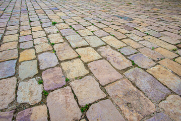 Fototapeta premium Cobblestone street texture in Venice