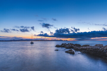 The blue hour on the coast at Les Issambres