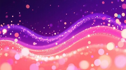 Obraz premium Colorful Abstract Waves with Sparkling Lights for Creative Designs
