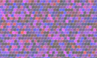 Motif hexagonal color&eacute; avec chiffres &ndash; Design d&eacute;coratif en grille