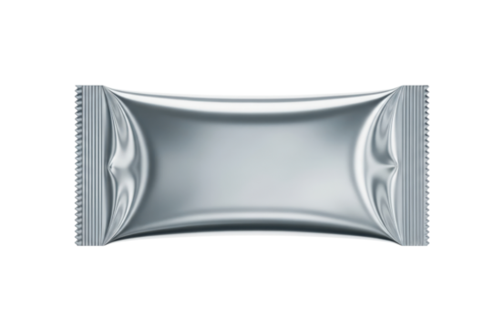 Blank silver foil food packaging wrapper