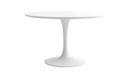 White Tulip Style Pedestal Dining Table round