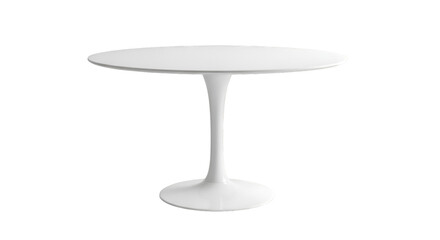 White Tulip Style Pedestal Table Isolated graphic design