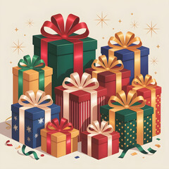 gift boxes vector illustration